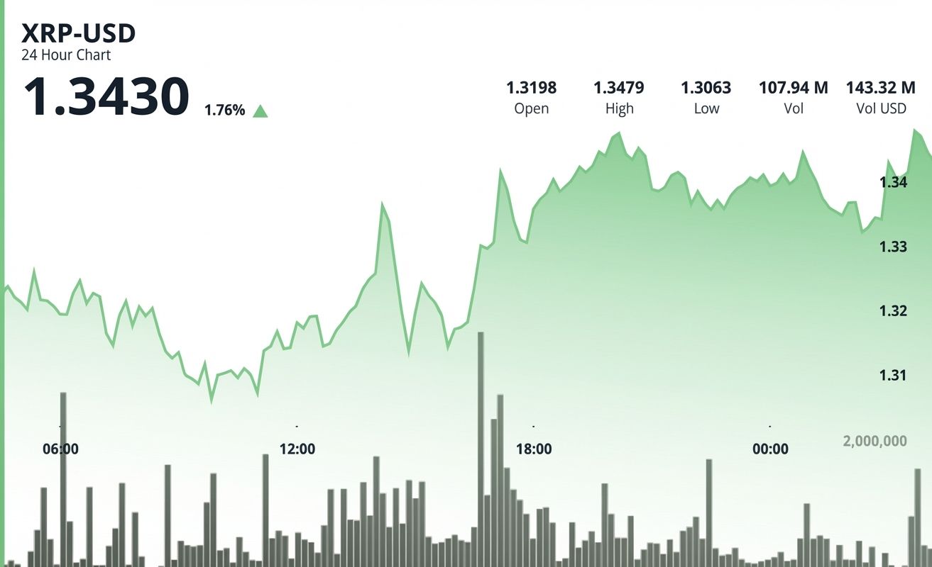 XRP供給減少も1.34ドルで足踏み、価格上昇なるか?